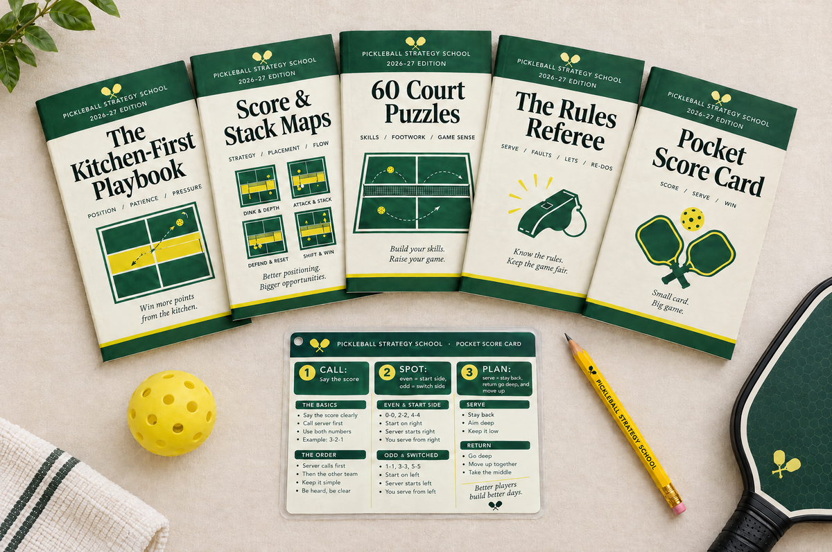 The Kitchen-First Kit: five large-print guides and the Pocket Score Card