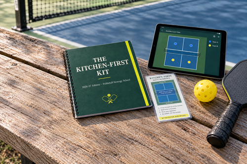 The kit printed at home on a courtside bench