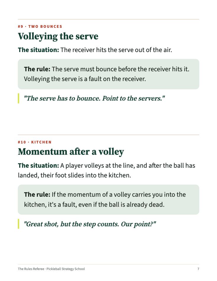 Rules Referee page